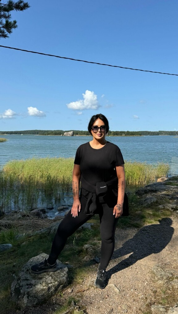Tältä näytti Elina viime elokuussa ennen elämäntaparemonttiaan.
