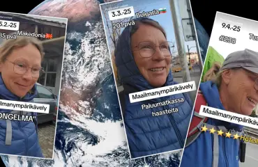 Taina, 55, kävelee maailman ympäri – joutui hurjaan tilanteeseen: ”Siellä olikin sotilaat vastassa”