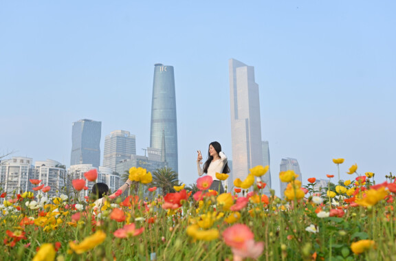Guangzhou eli Kanton kuvattuna helmikuussa 2025.