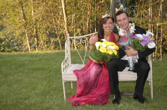 Elinan ja Markon voitonhuumaa 2006.