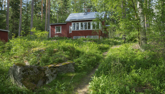 Katja Ståhlin sukumökin piha on alkuperäisessä kunnossaan.