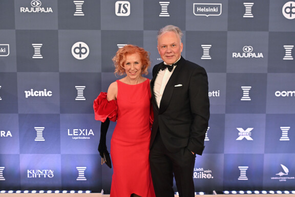 Susanna ja Petri tammikuun Urheilugaalassa.