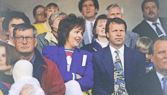 Paula ja Ilkka vuonna 1992 Kalevan kisoissa.