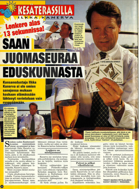Ike tarttui reippaasti Seiskan terassikutsuun.