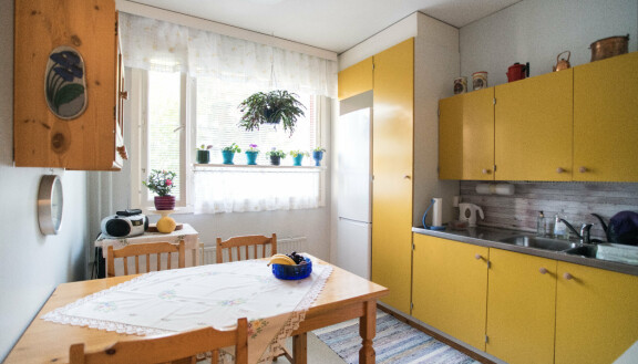 Seija Strand huomioi, kuinka hyvin Raija on pitänyt keittiöstään huolta. Hänen mielestään keittiö on iästään huolimatta kuin pakasta vedetty.
