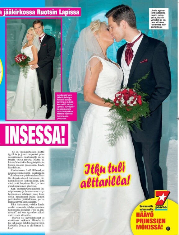 Linda ja Martin avioituivat 2008 ja Seiska oli mukana raportoimassa tapahtumia.