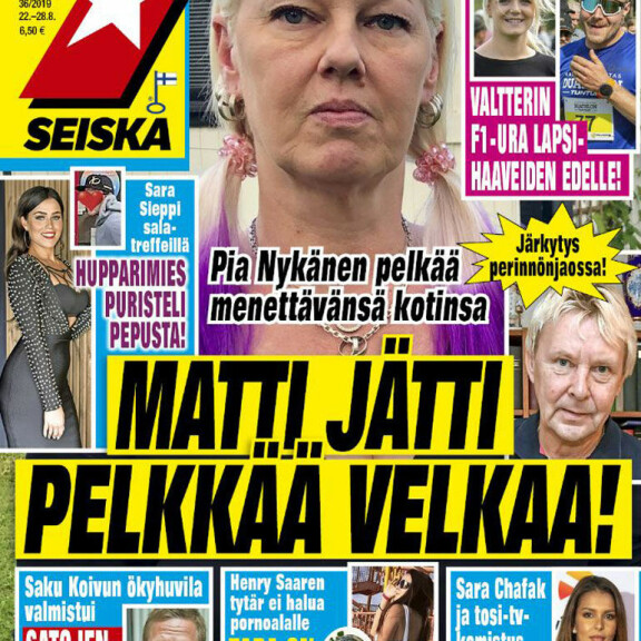 Matti Nykänen jätti perikunnalleen ikävän velkayllätyksen – Pia-leski: ”Pelkään menettäväni kotini!” Seiska 36/2019