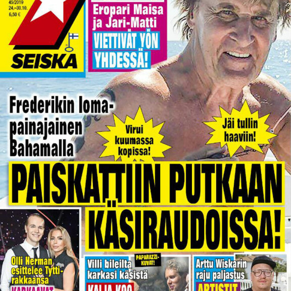 Tulli nappasi! Laulaja Frederik, 74, paiskattiin käsiraudoissa putkaan Bahamalla - lomamatkalle järkyttävä käänne! Seiska 45/2019