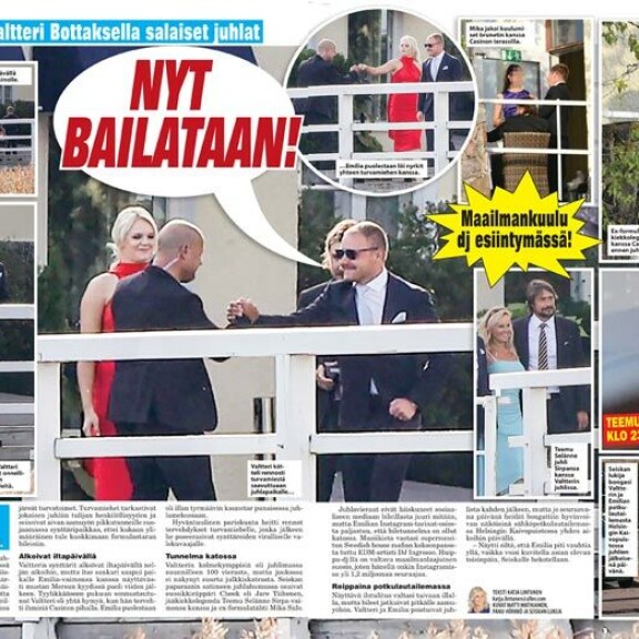 SEISKA 13/2019 Valtteri järjesti komeat salaiset synttärijuhlat Kulosaaren Casinolla Helsingissä viime keväänä. Paikalla oli tietenkin myös Seiskan kuvaaja. SEISKA 13/2019 Valtteri järjesti komeat salaiset synttärijuhlat Kulosaaren Casinolla Helsingissä viime keväänä. Paikalla oli tietenkin myös Seiskan kuvaaja.