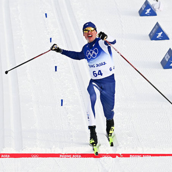 Iivo Niskanen hiihti Pekingin olympialaisissa kultaa. Sisäkuva