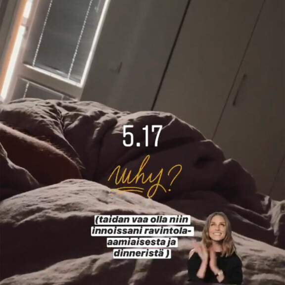Kuvakaappaus Sofia Belórfin Instagram-videotarinasta. Kuvakaappaus Sofia Belórfin Instagram-videotarinasta.