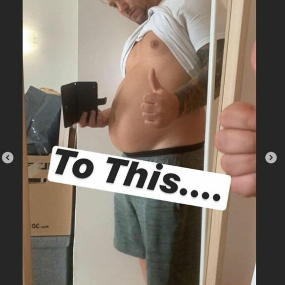 Nykyinen kunto File-Danina. Kuvakaappaus Daniel Lehtosen Instagramin-tarinoista.; File-dani