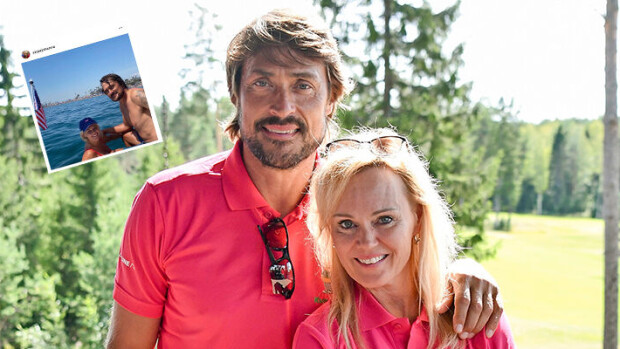 Kuvat! Sirpa ja paidaton Teemu Selänne nauttivat syksyn alusta: nauttivat suomalaisten rakastamaa juomaa - kuvat! Teemu ja Sirpa Selänne