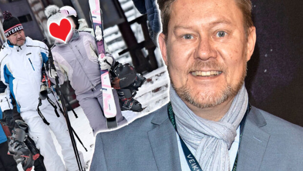 Näin rattoisasti Pertti Salovaaran ja nigerialaiskullan talvipäivä sujui hiihtokeskuksessa – veikeät paparazzikuvat! Pertti Salovaara