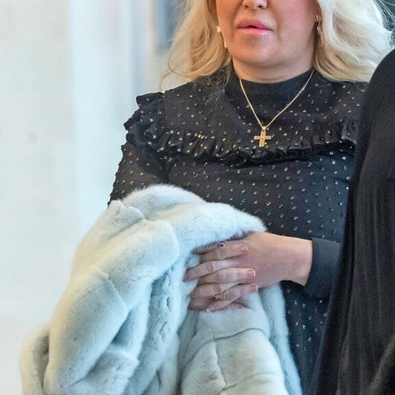 Johanna Tukiainen Södertörnin käräjäoikeudessa. Kuva on maaliskuulta. Johanna Tukiainen