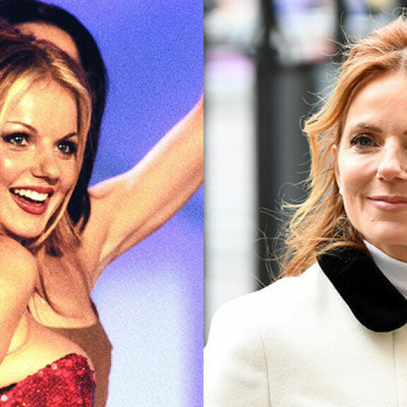 Geri Halliwell (nyk. Horner) vuonna 1997 (vas.) ja 2020. Geri Halliwell