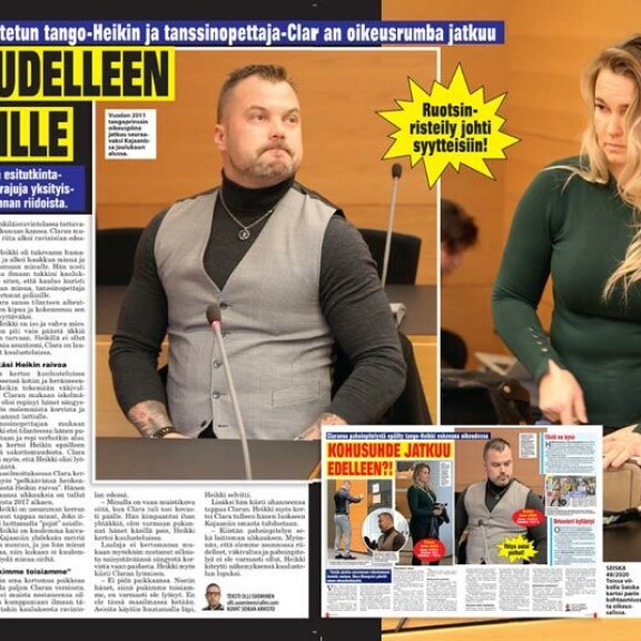 Tanssinopettaja-Claran ja iskelmätähti-Heikin suhdetta on seurattu tiiviisti niin mediassa kuin käräjäsaleissa. Tanssinopettaja-Claran ja iskelmätähti-Heikin suhdetta on seurattu tiiviisti niin mediassa kuin käräjäsaleissa.