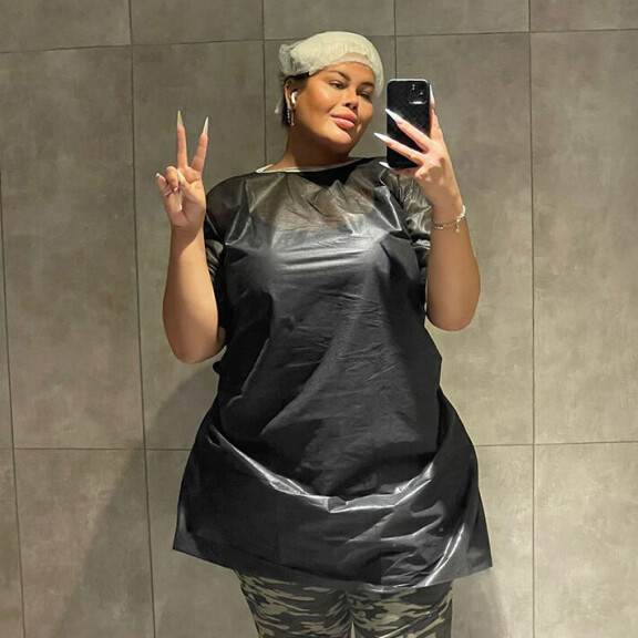 Henny otti itsestään selfien tauon aikana. Henny Harjusola