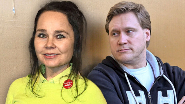 Hermostunut Outi Alanen jyrähtää ex-heilalleen Samuli Edelmannille: Miksi unohdit minut?! Outi Alanen ja Samuli Edelmann