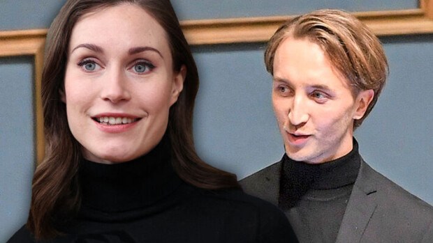 Vihaisia katseita! Öisessä Helsingissä seikkailleet Sanna Marin ja bile-Ilmari äkkäsivät paparazzin – kuva! Ilmari Nurminen ja Sanna Marin