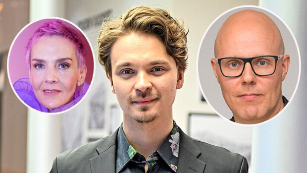 Roope Salminen kaivoi toppahaalarit esiin! Näin julkkikset uhmasivat Etelä-Suomen lumimyrskyä - katso kuvat Maria Veitola, Roope ja Aki