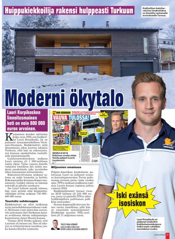Seiska uutisoi Laurin ökytalosta talvella 2021.