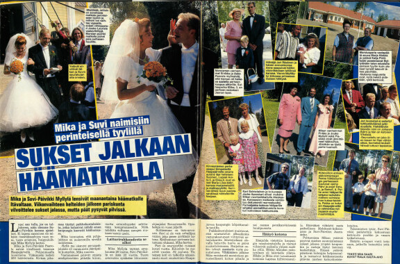 Mika oli ollut sukset jalassa polttareissaan ja samaa mietittiin häämatkalle.