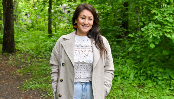 Noriko Salo Hämeenlinnan uuden kesäteatterin ensi-illassa.
