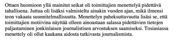 Hovioikeuden mukaan HS:n artikkeli oli 'kaukana aidosta tutkivasta journalismista'.