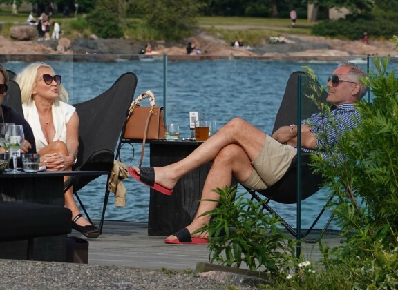Kaksikko oli napannut terden parhaat paikat.