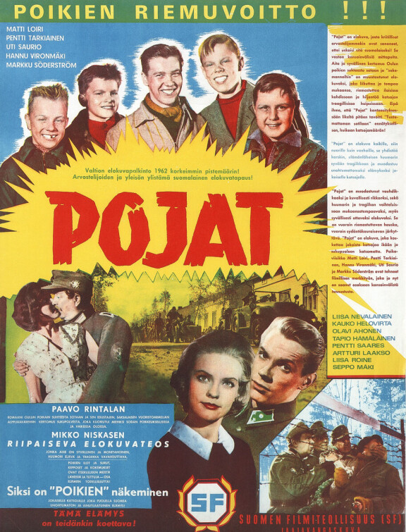 Mikko Niskasen Pojat-elokuvan mainosjuliste vuodelta 1962.