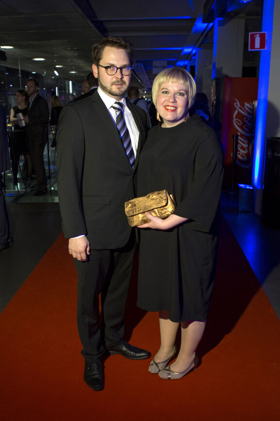Annika ja Erkki Tuntematon Sotilas -elokuvan ensi-illassa vuonna 2017.