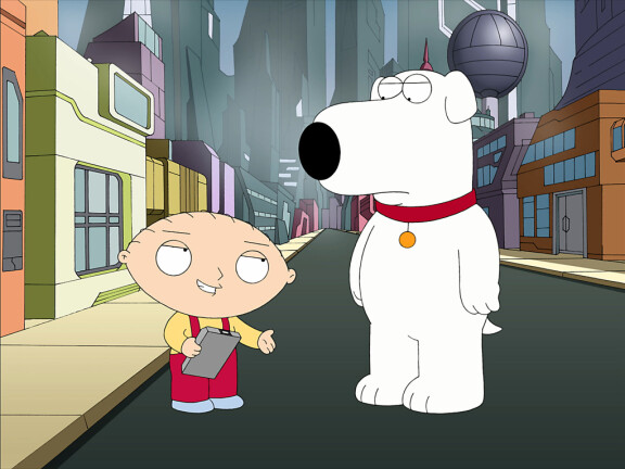 Family Guyn Stewie ja Brian Griffin.