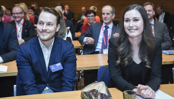 Sanna ja Markus olivat pitkään yhdessä. Kuva SDP:n puoluevaltuuston kokouksesta vuodelta 2019.