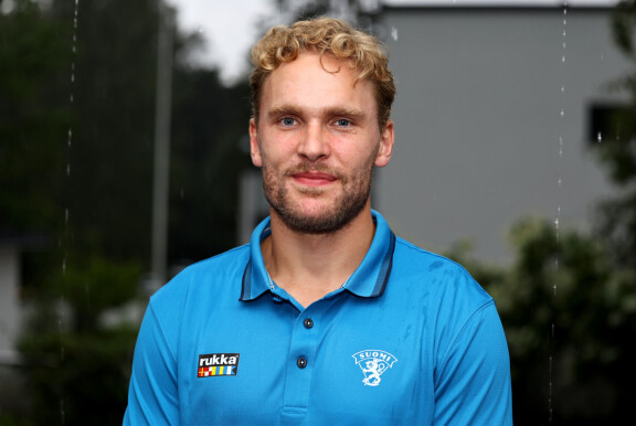Mikko Rantanen kertoi kesäkuulumisiaan Leijonien olympiakokoontumisessa Helsingissä.