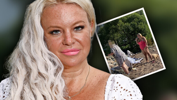 Johanna Tukiainen herätti huomiota rannalla lasi kädessä – salakuva!