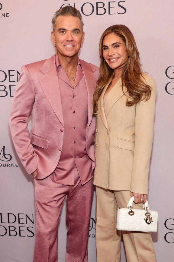 Robbie Williams ja vaimonsa Ayda Field Golden Globes -gaalassa viime vuoden joulukuussa.