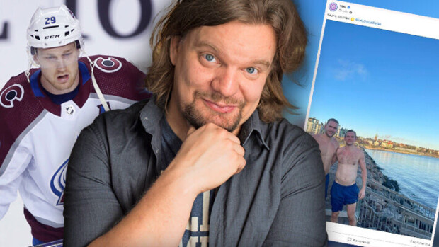 NHL-tähdet Suomessa! Mikko Rantanen dominoi Löylyssä, Ismo Leikola hauskuutti hotellissa – Fazerilla piipahtanut supertähti hehkutti estoitta: 'Suomalainen kuningas' Nathan MacKinnon & Ismo Leikola.