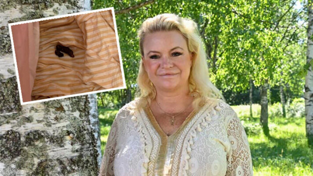 Ruotsin poliisi löysi koirankakkaa Johanna Tukiaisen lapsen huoneesta - kuva Johanna Tukianen ja kakkapökäle