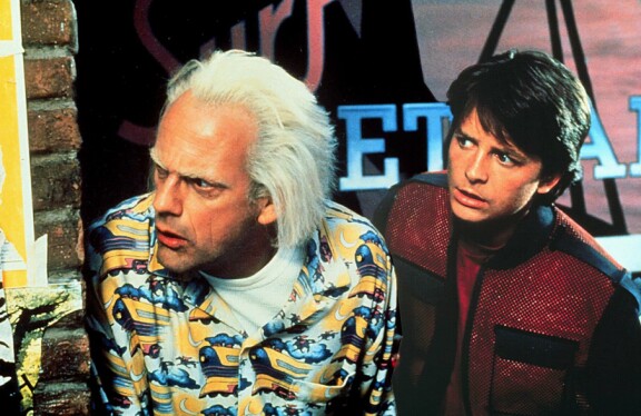 Christopher Lloyd ja Michael tekivät leffahistoriaa Paluu tulevaisuuteen -trilogian vauhtikaksikkona.