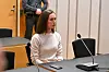 Sanna Marin edusti vakavana oikeudessa tammikuussa 2025.