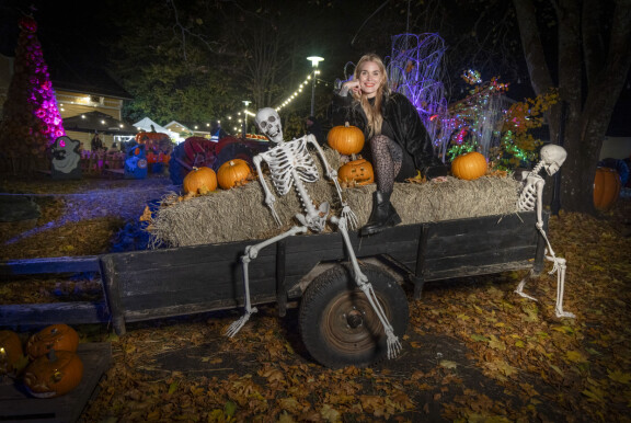Seiska vei Iidan Puotilan kartanon Halloweeks-tapahtumaan. – Hauskin naamiaisasuni oli, kun pukeuduin kerran pokeri-iltaan punaiseksi matoksi, Iida muisteli kurpitsojen keskellä.