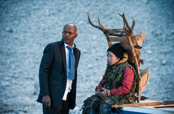 Samuel L. Jackson ja Onni Tommila elokuvassa Big Game.
