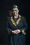 Riitta Turun Kaupunginteatterin näytelmässä Macbeth kevätkaudella 2025.