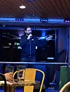 Karaoke sujui kokeneelta esiintyjältä hienosti.