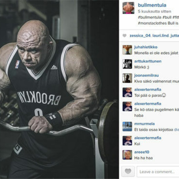 Kehonrakentaja Jari 'Bull' Mentula: Nostan penkistä 270 kiloa - katso!