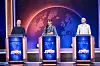 Contestants Riku Nieminen, Sini Sabotage and Iikka Forss, Jeopardy! Suomi, 3. kausi, 2026, finaali.