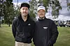 Jare and Ville Galle ovat tuttu näky golfkentillä. Tässä he poseeraavat Tallinnan Rae Golf -kentällä.
