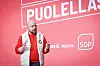 Arkistokuva vuodelta 2023. Joona Räsänen kuvattuna SDP:n vaalitilaisuudessa