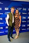 Toni Nieminen ja Janet Kulmala viihtyivät käsikynkässä lähestulkoon koko urheiluillan ajan.